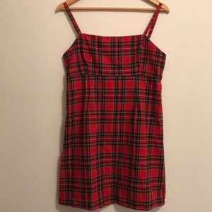 UO tartan mini dress